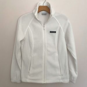Columbia Full Zip White Fleece